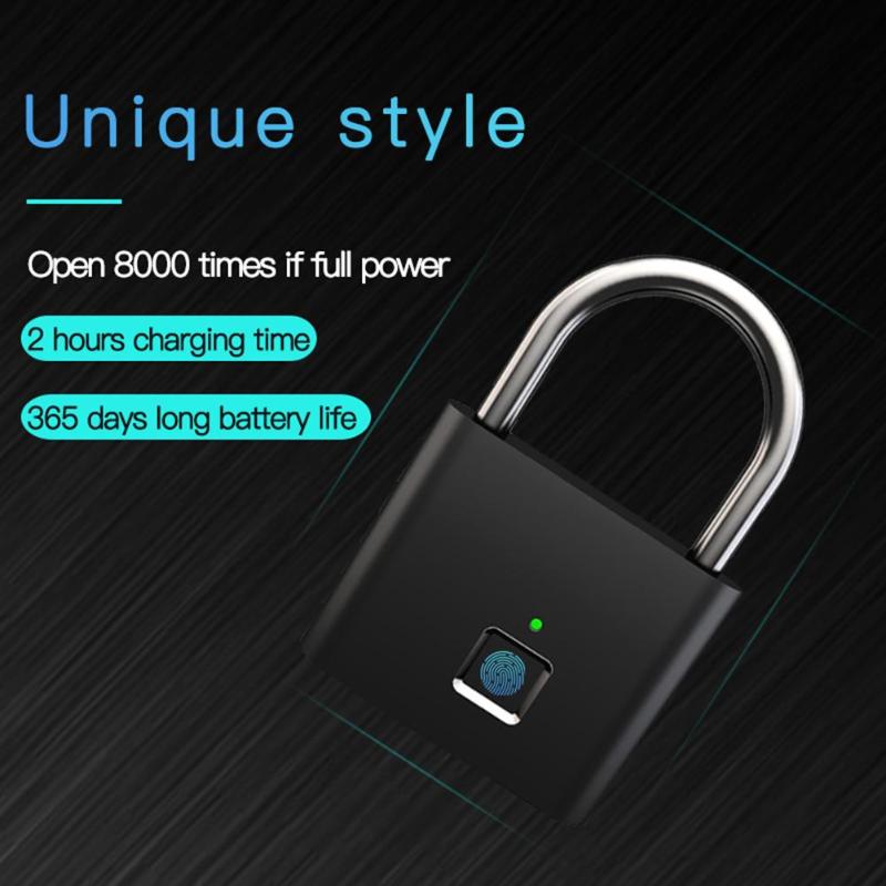 Fingerprint padlock smart padlock small lock fingerprint cabinet lock cabinet lock dormitory anti-theft lock